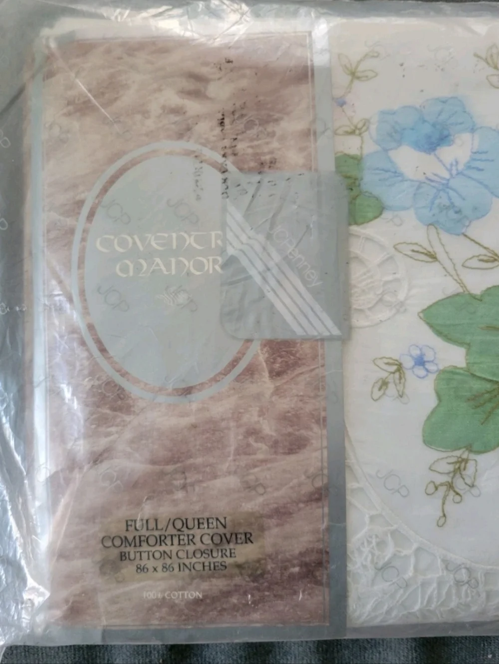 Vintage Coventry Manor Jcpenny Victorian Rose Eyelet Lace Queen Bedding Duvet